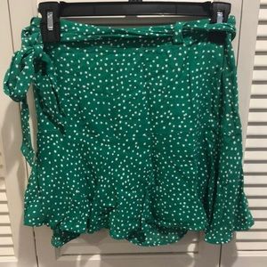 zara polka dot skort